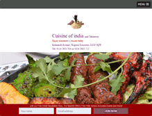 Tablet Screenshot of cuisineofindia.co.uk